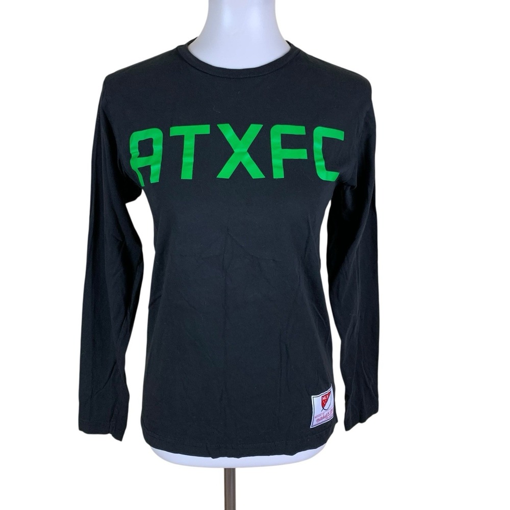 Mitchell Ness ATXFC Black Long Sleeve Graphic Tee MLS‎ Soccer Streetwear S